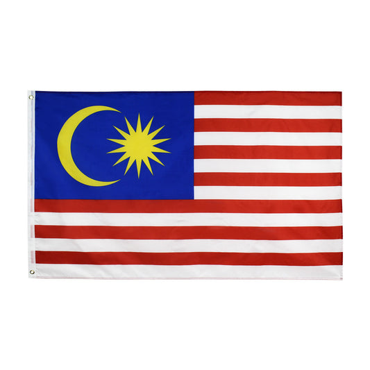 Malaysia Flag Large 180x90cm - 100% Polyester OutDoor Flag With Eyelets - Asia