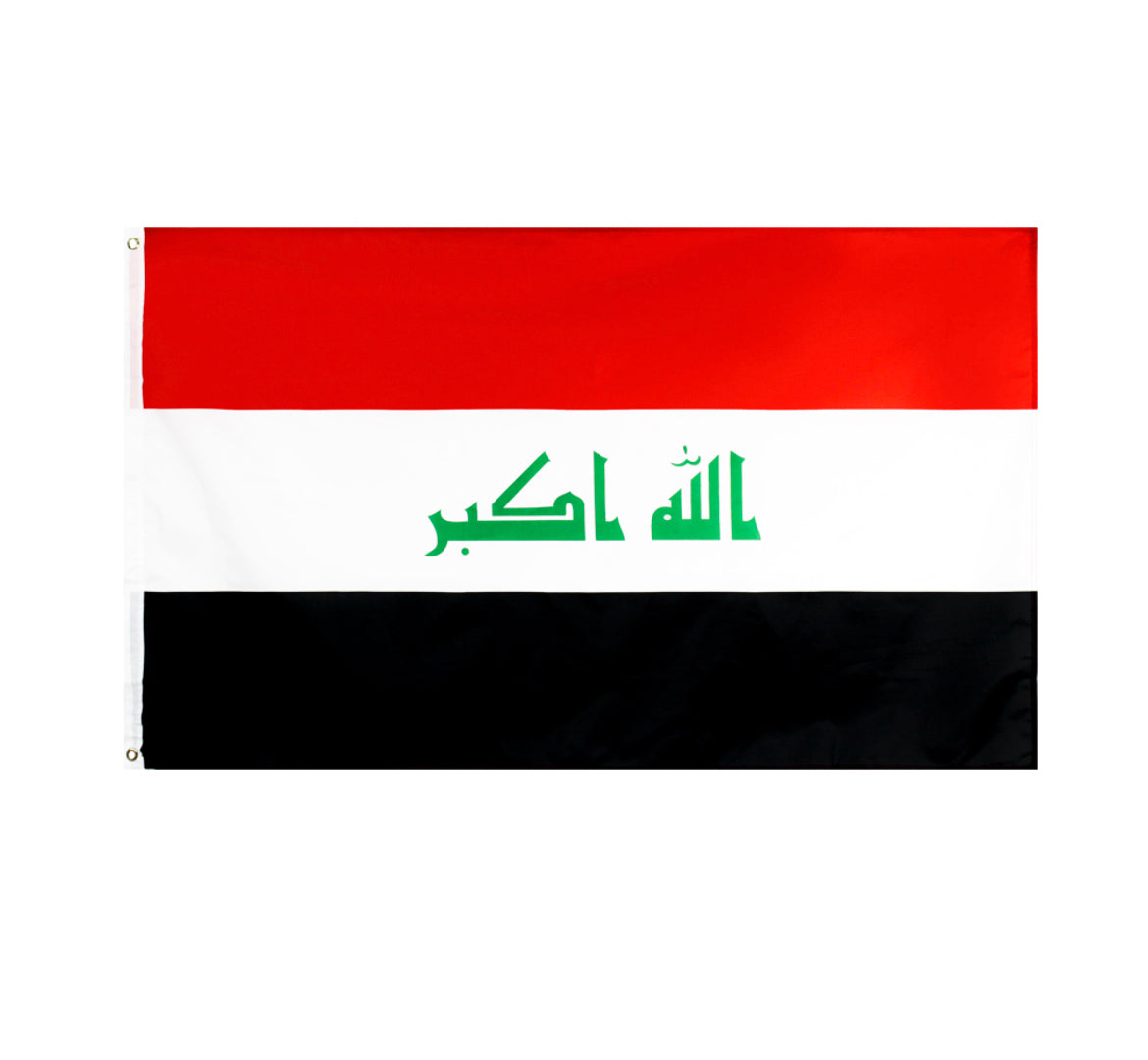 Iraq Flag 90x60cm Polyester Heavy Duty Iraqi National Outdoor Flag علم العراق