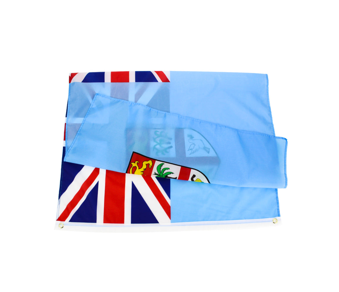 Fiji Flag -  Large 2 x 3 FT - 100% Polyester With Eyelets National Country