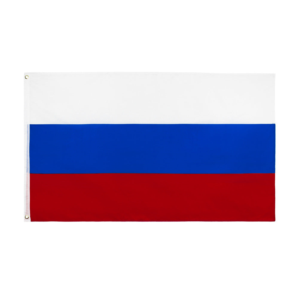 Russia Flag 5 x 3 FT - 100% Polyester Outdoor Flag With Eyelets - Europe Russian