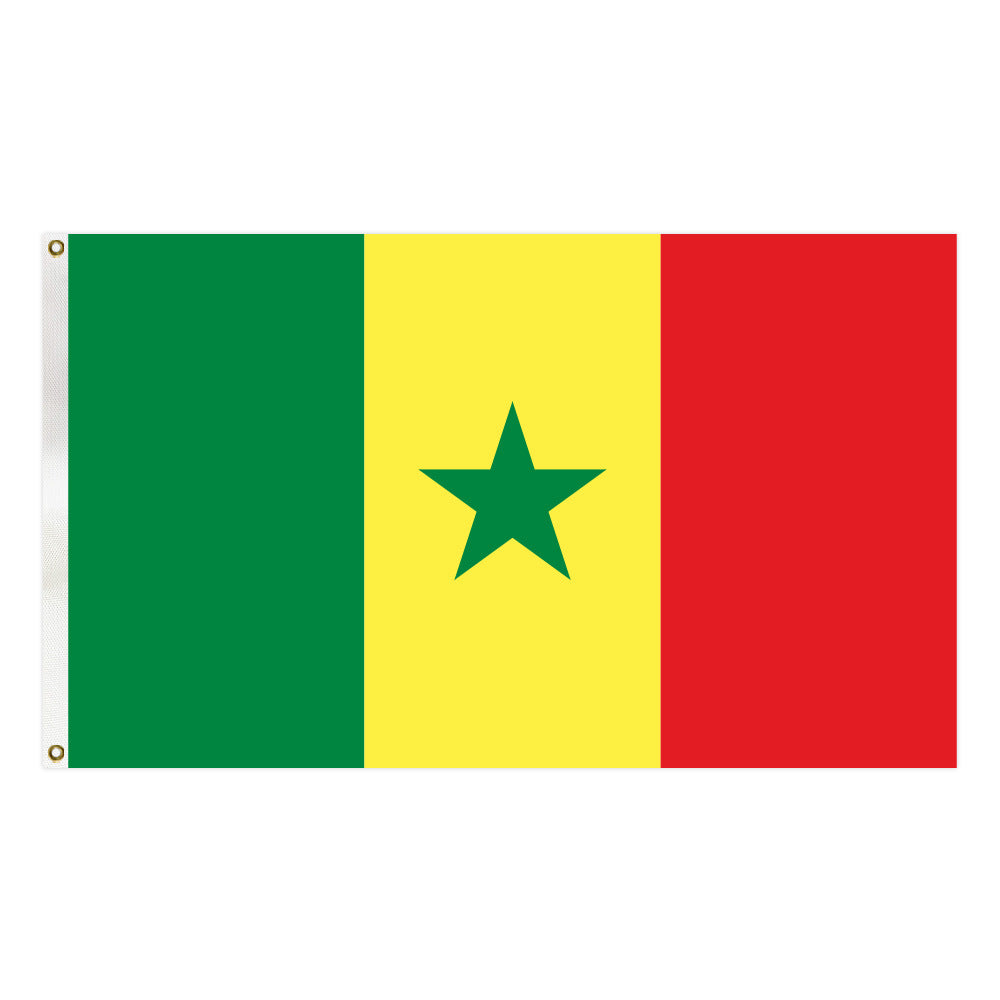 3ft x 5ft Large Senegal Flag Senegalese National Outdoor Flag Heavy Duty - 2 Eyelets